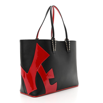 Christian Louboutin Calfskin Cabata Love Empire Paris Tote Black 4 of 12
