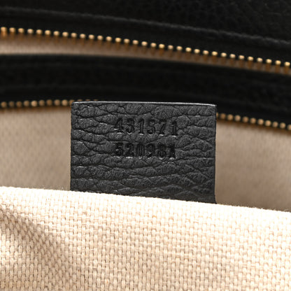 Gucci Pebbled Calfskin Medium Soho Top Handle Satchel Black 7 of 14
