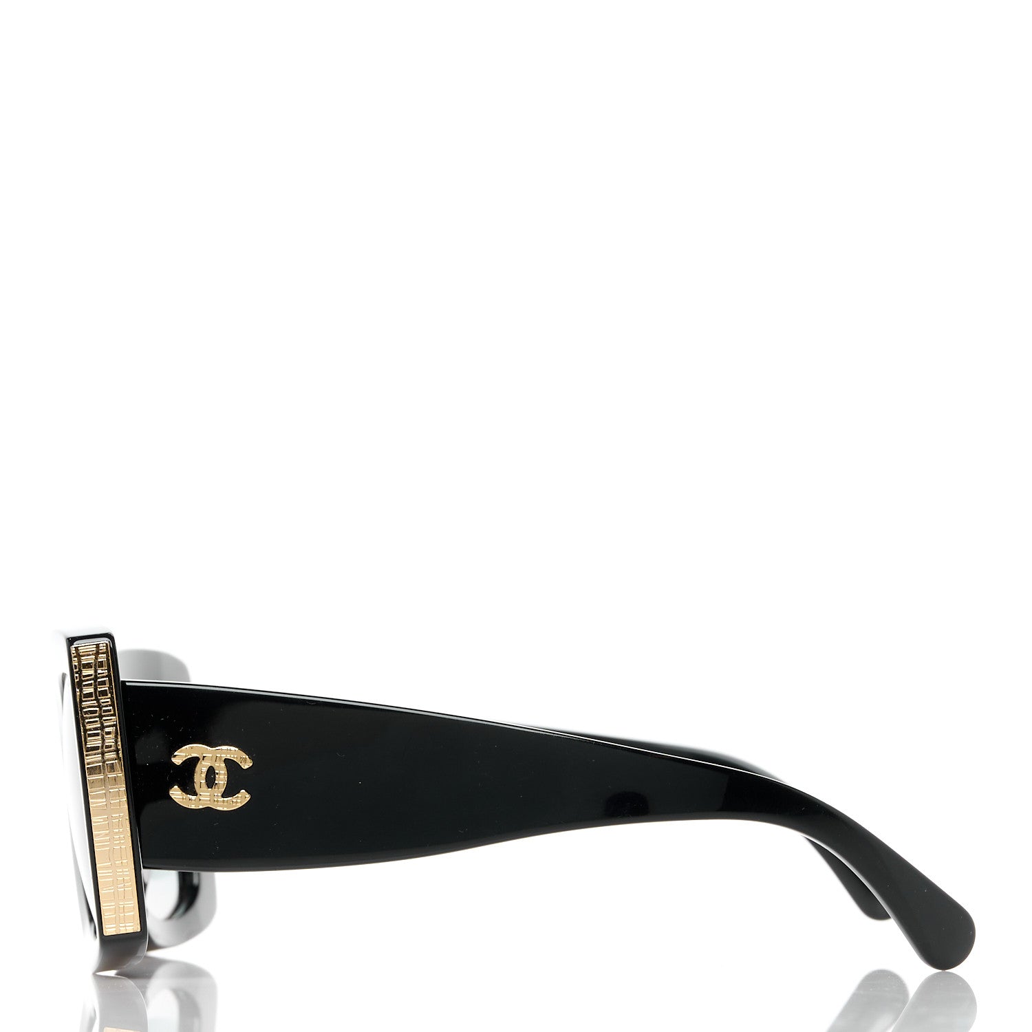 Chanel Acetate Rectangle Sunglasses 5435 Black 3 of 8