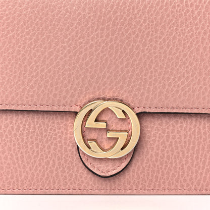 Gucci Dollar Calfskin Interlocking G Chain Wallet Soft Pink 6 of 10