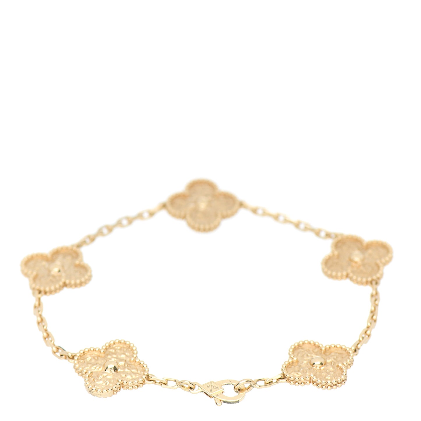 18K Yellow Gold 5 Motifs Vintage Alhambra Bracelet