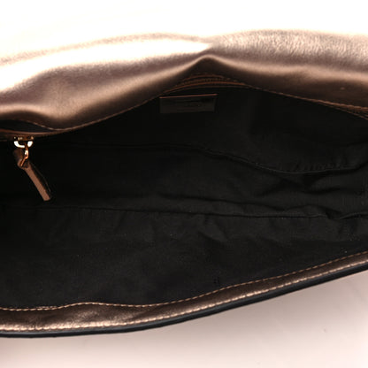 Fendi Vitello Laminato FF 1974 Embossed Baguette Rame 5 of 7
