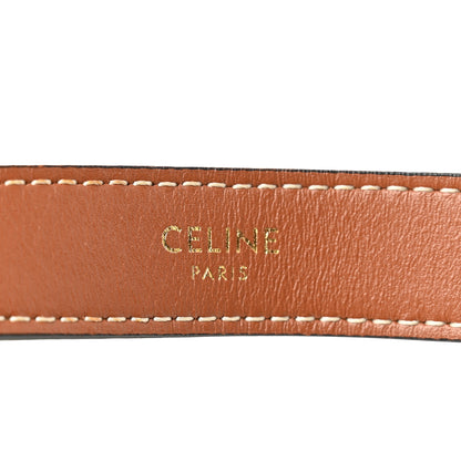 Celine Triomphe Canvas Calfskin Ava Shoulder Bag Tan 6 of 9