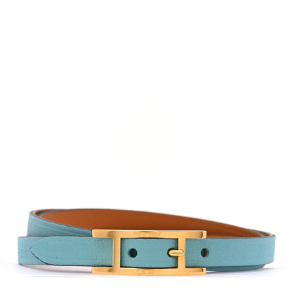 Hermes Swift Behapi Double Tour Reversible Bracelet S Bleu Atoll 1 of 7