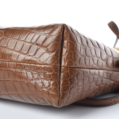Burberry Alligator Mink Little Crush Bag Brown 13 of 15