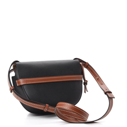Loewe Grained Calfskin Small Gate Crossbody Bag Pecan Black 3 of 10