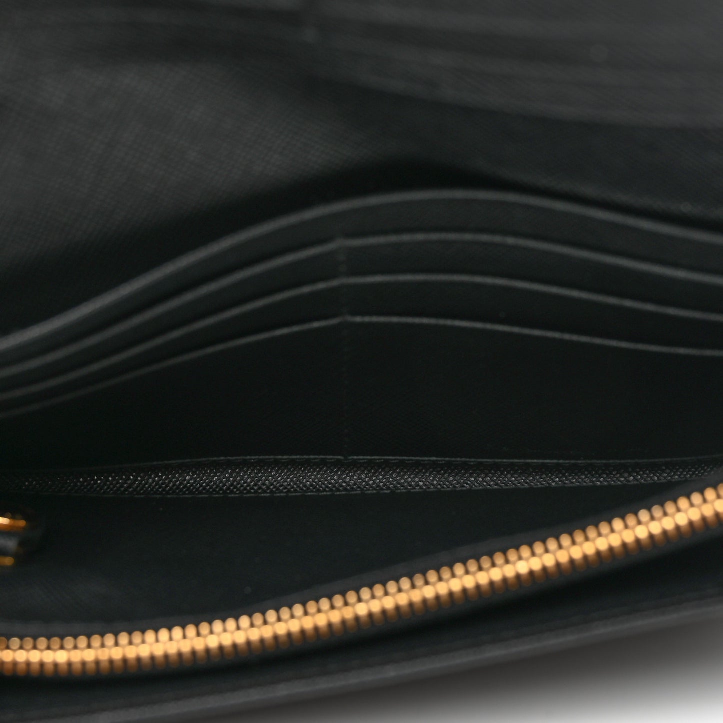 Saffiano Metal Continental Flap Wallet Black