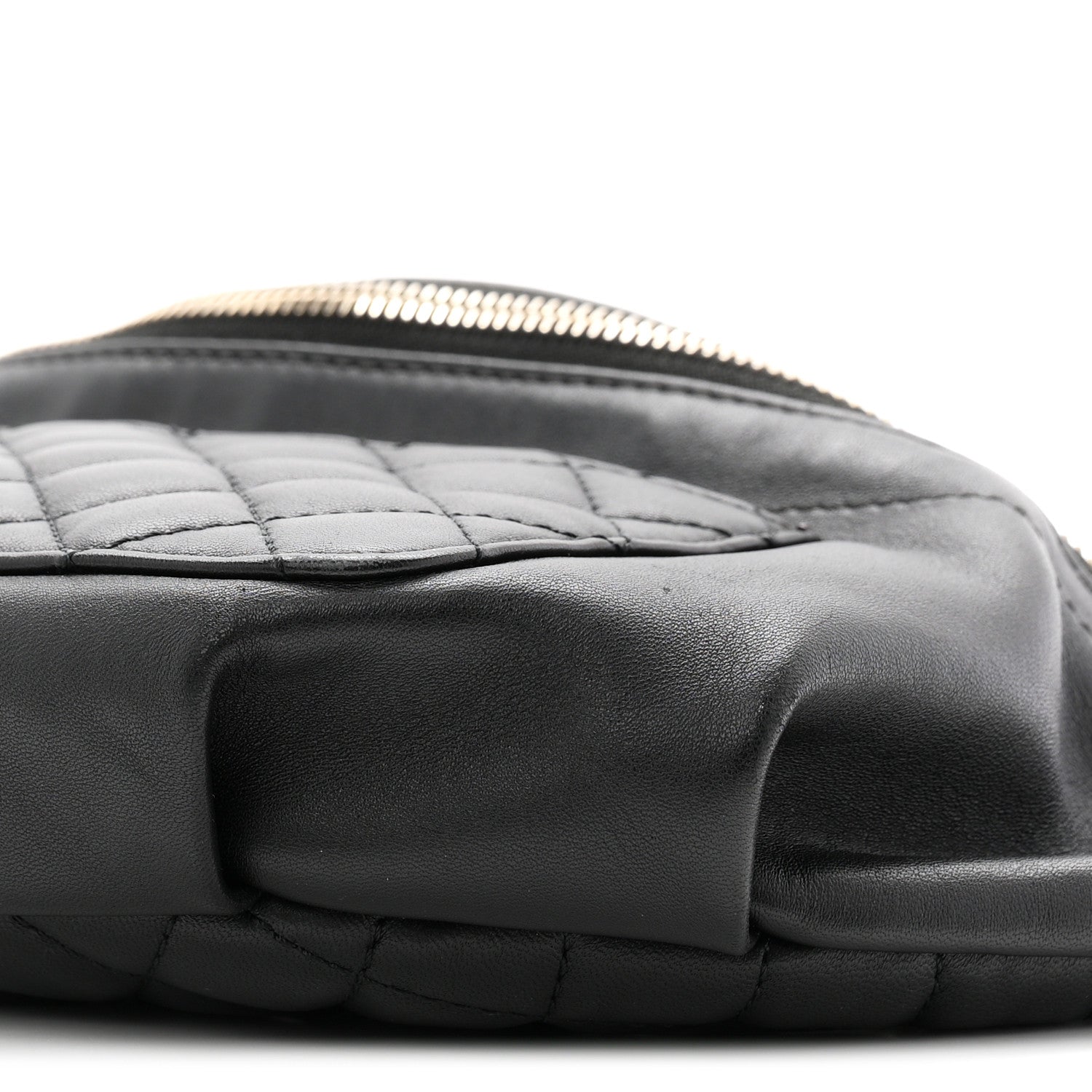Chanel Lambskin Quilted Waist Bag Fanny Pack Black 10 of 10