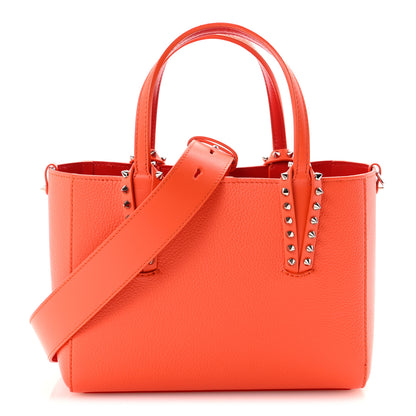 Christian Louboutin Calfskin Spikes Mini East West Cabata Tote Orange 1 of 9