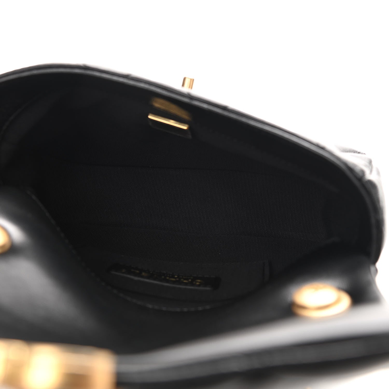 Chanel Lambskin Quilted Mini Lacquered Chain Flap Black 5 of 11