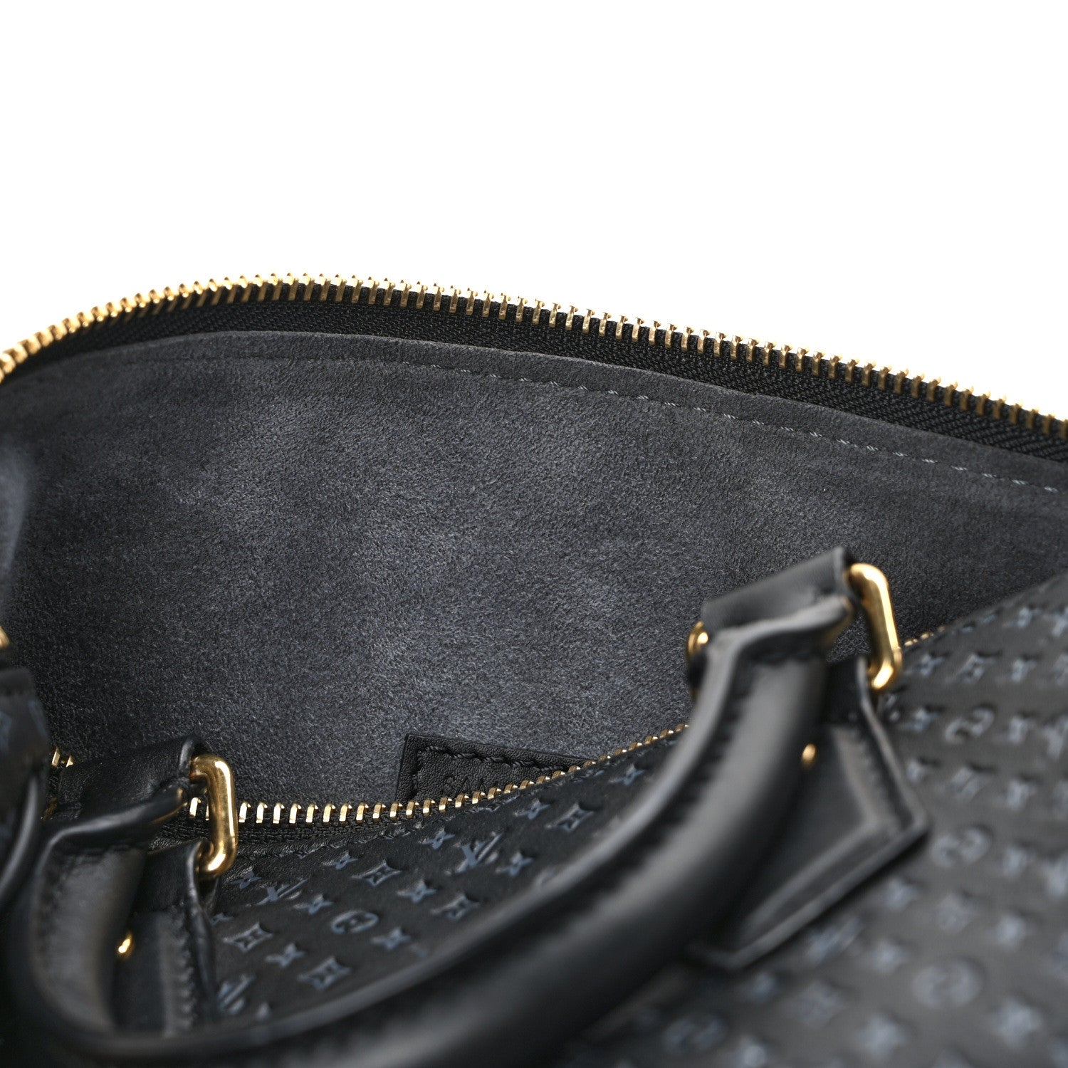 Louis Vuitton Calfskin Nanogram Embossed Speedy 20 Black 14 of 14