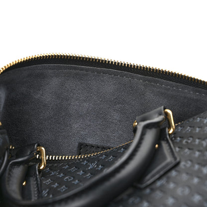 Louis Vuitton Calfskin Nanogram Embossed Speedy 20 Black 14 of 14