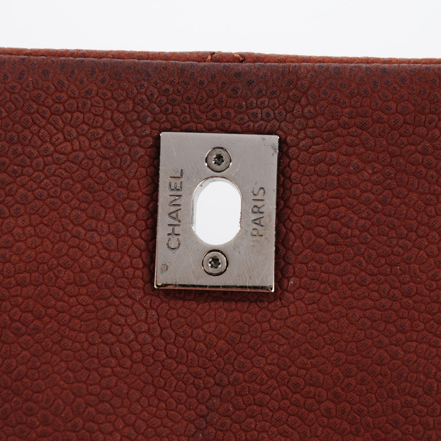 Iridescent Caviar Quilted Medium Lady Pearly Flap Brown