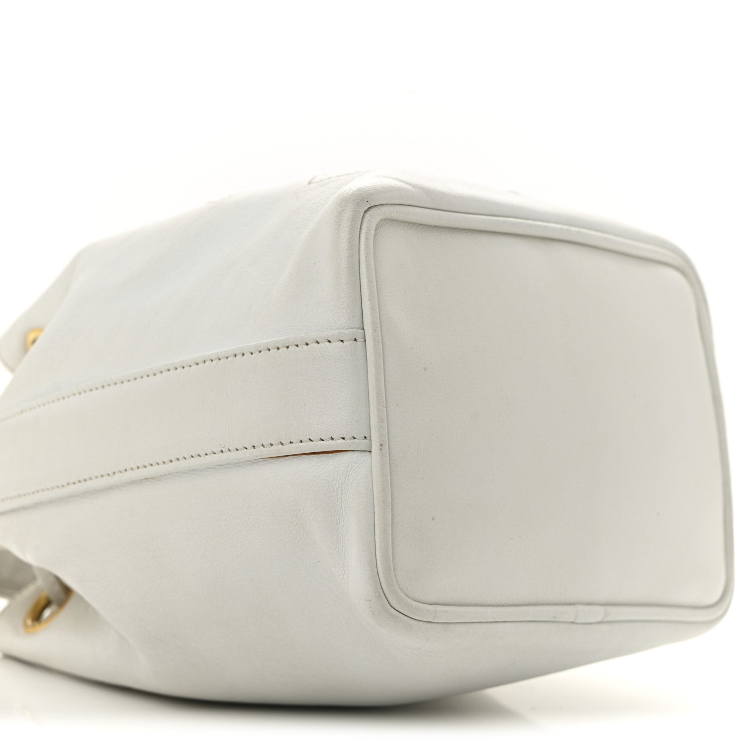 Chanel Lambskin CC Drawstring Bucket Bag White 11 of 17