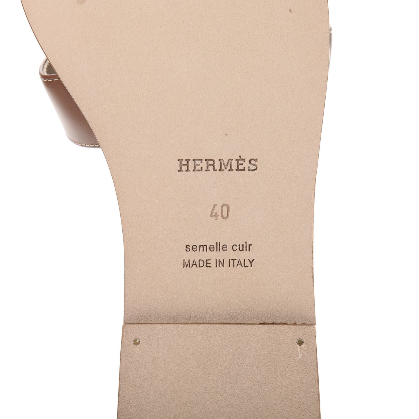Box Calfskin Oran Sandals 40 Gold