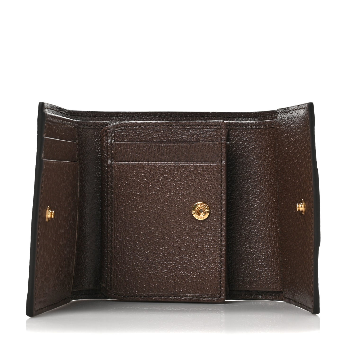 GG Supreme Monogram Web Ophidia French Flap Wallet Beige New Acero