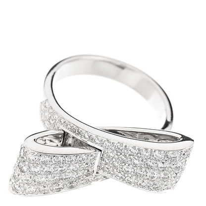 Parker & West by FASHIONPHILE 18K White Gold Diamond 1.26ctw Bow Ring 53 6.25 7 of 10