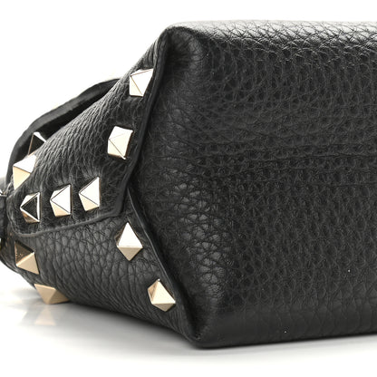 Valentino Garavani Pebbled Calfskin Mini Rockstud Crossbody Bag Black 7 of 9