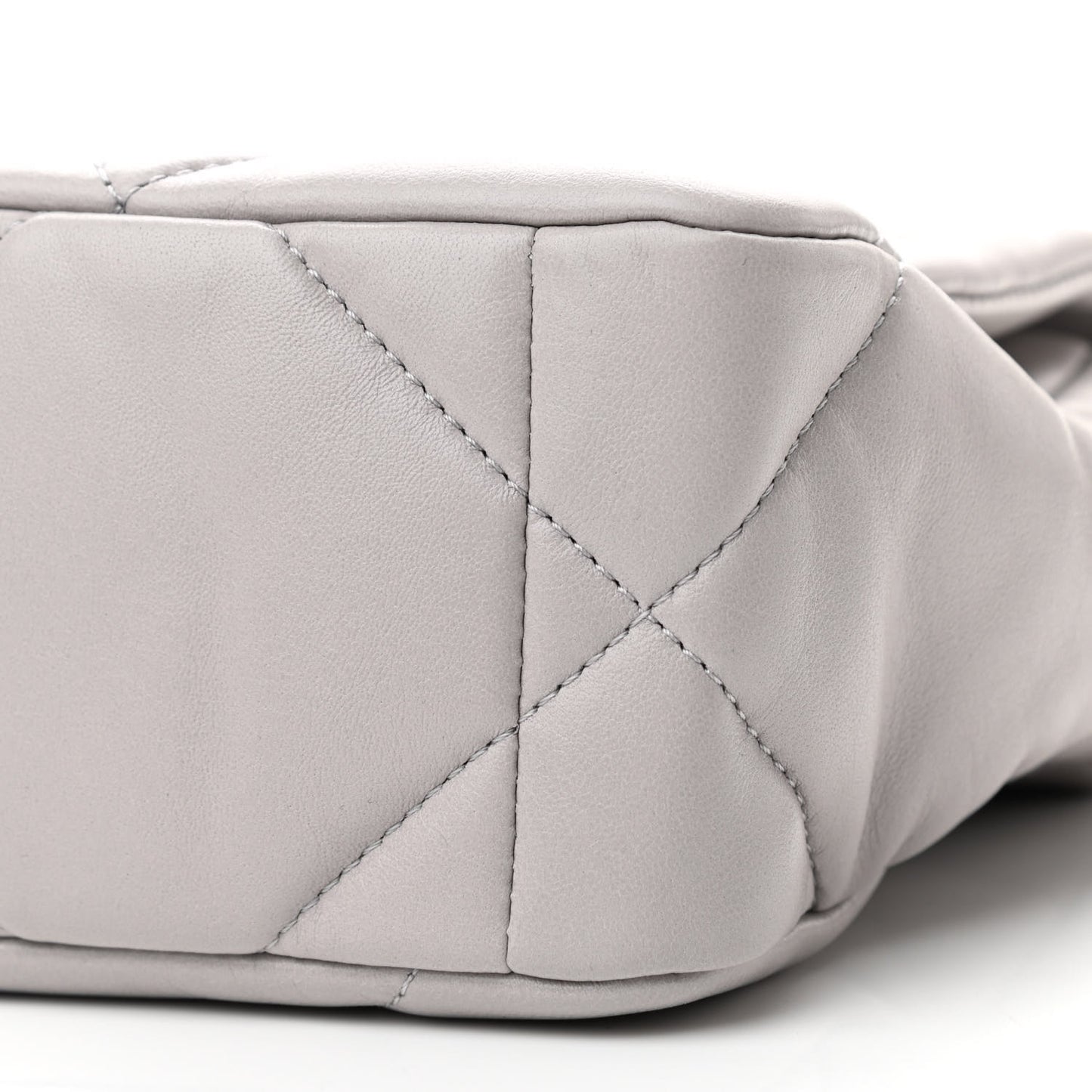 Lambskin Quilted Medium Chanel 19 Flap Grey