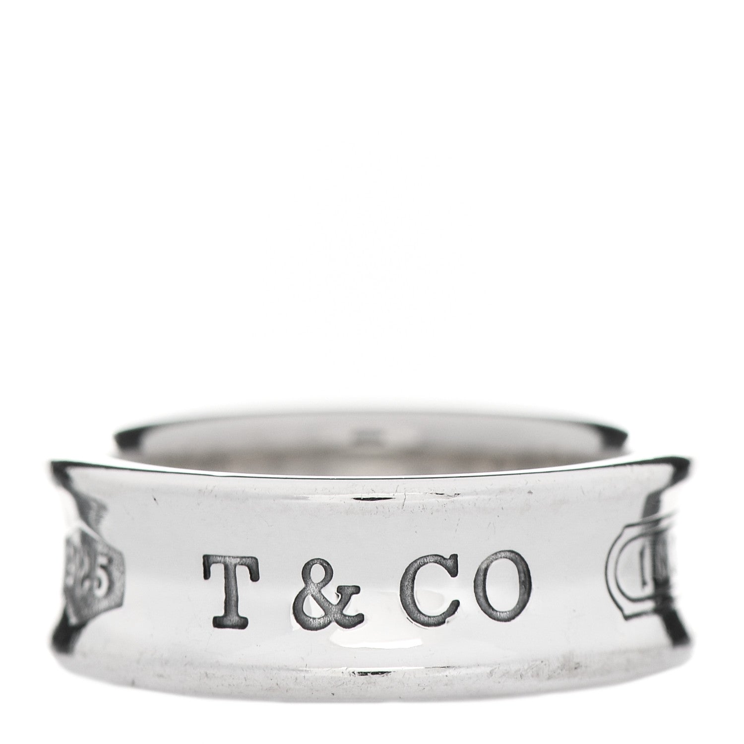 Tiffany Sterling Silver 1837 Band Ring 51 5.75 1 of 5