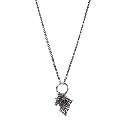 Christian Dior Metal Crystal Charms Necklace Multicolor 1 of 5
