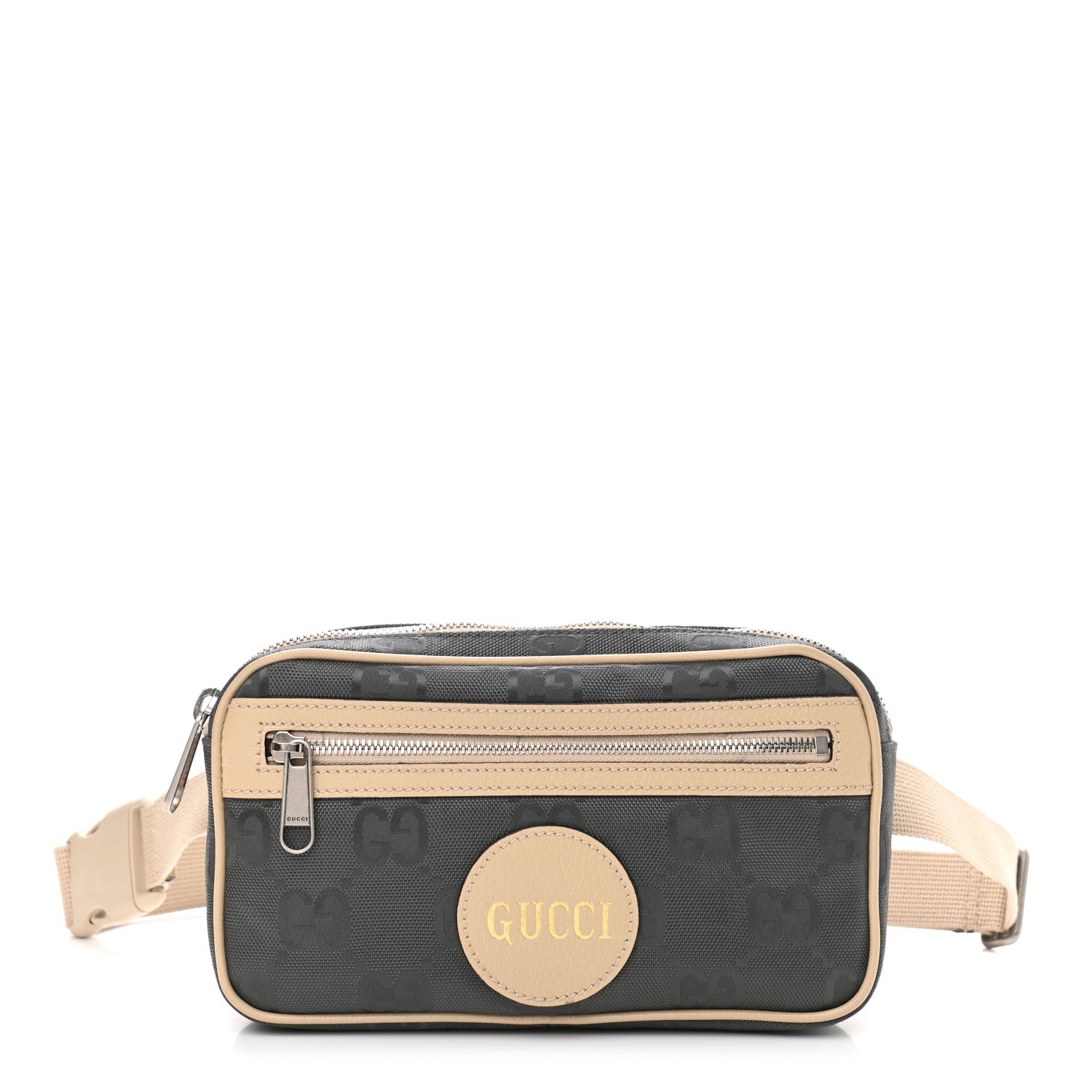 Gucci Econyl Nylon Monogram Off The Grid Belt Bag 95 38 Graphite Grey New Plaster 1 of 11