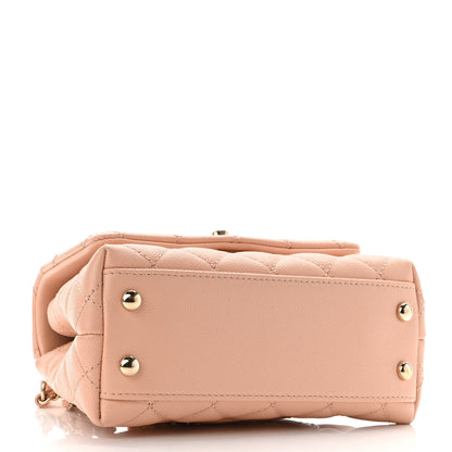 Chanel Caviar Quilted Extra Mini Coco Handle Flap Rose Clair 3 of 9