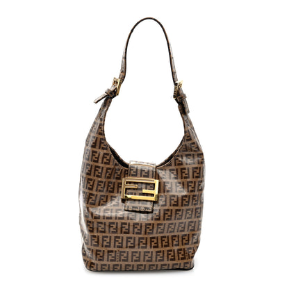 Fendi Vinyl Zucchino Hobo Tobacco 1 of 10