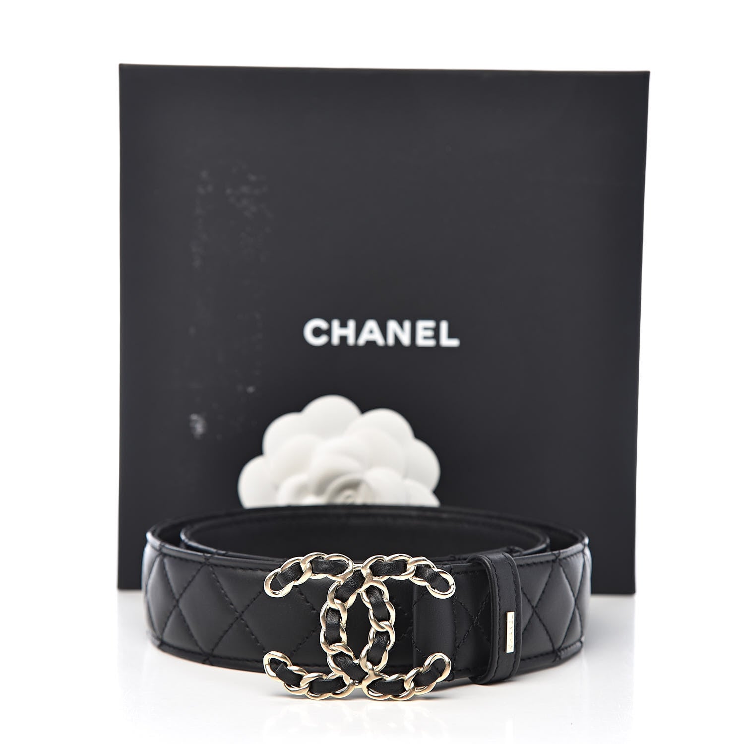 Chanel Lambskin Quilted CC Chain Belt 75 30 Black 8 of 8