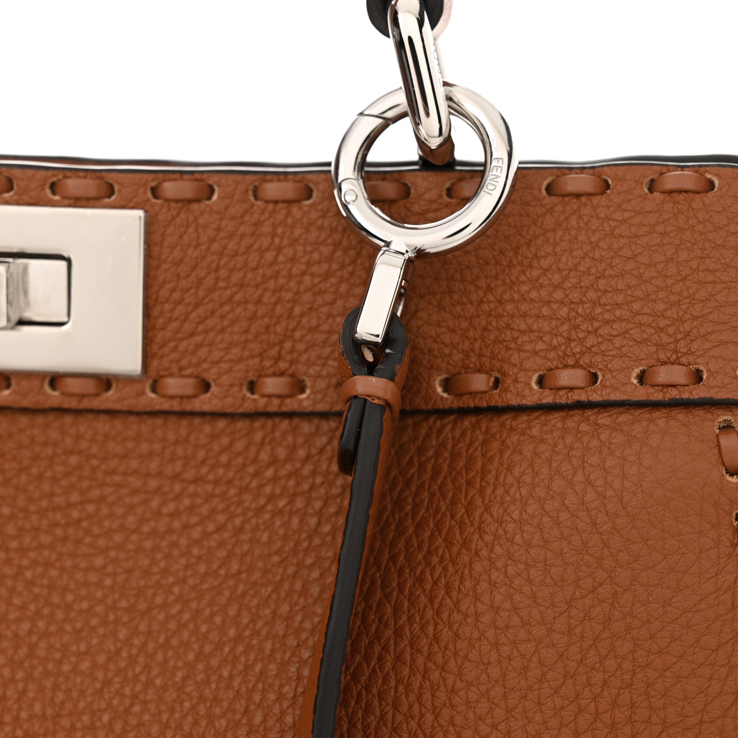 Cuoio Romano Selleria Bi-Color Medium Peekaboo Iconic Satchel Mou Deserto