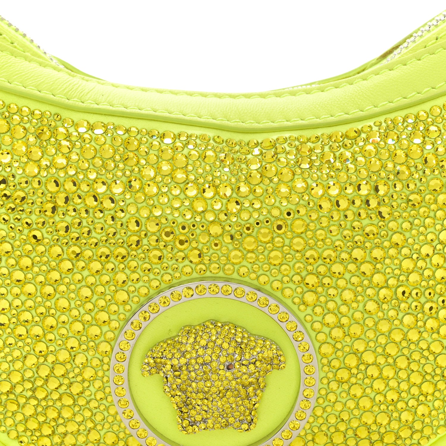 Versace Crystal La Medusa Mini Repeat Hobo Tropical Yellow 7 of 10