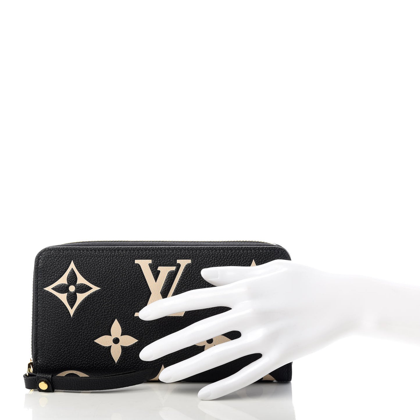 Empreinte Monogram Giant Zippy Wallet Black Beige