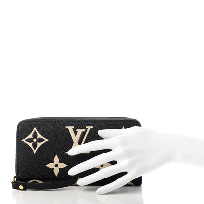 Louis Vuitton Empreinte Monogram Giant Zippy Wallet Black Beige 2 of 6
