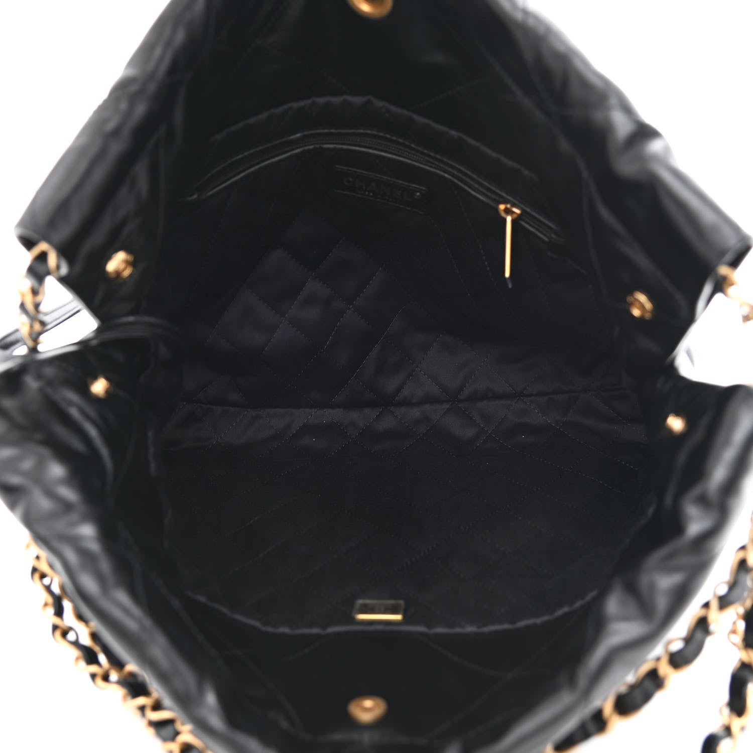 Chanel Calfskin Quilted Small Chanel 22 Black 6 of 11