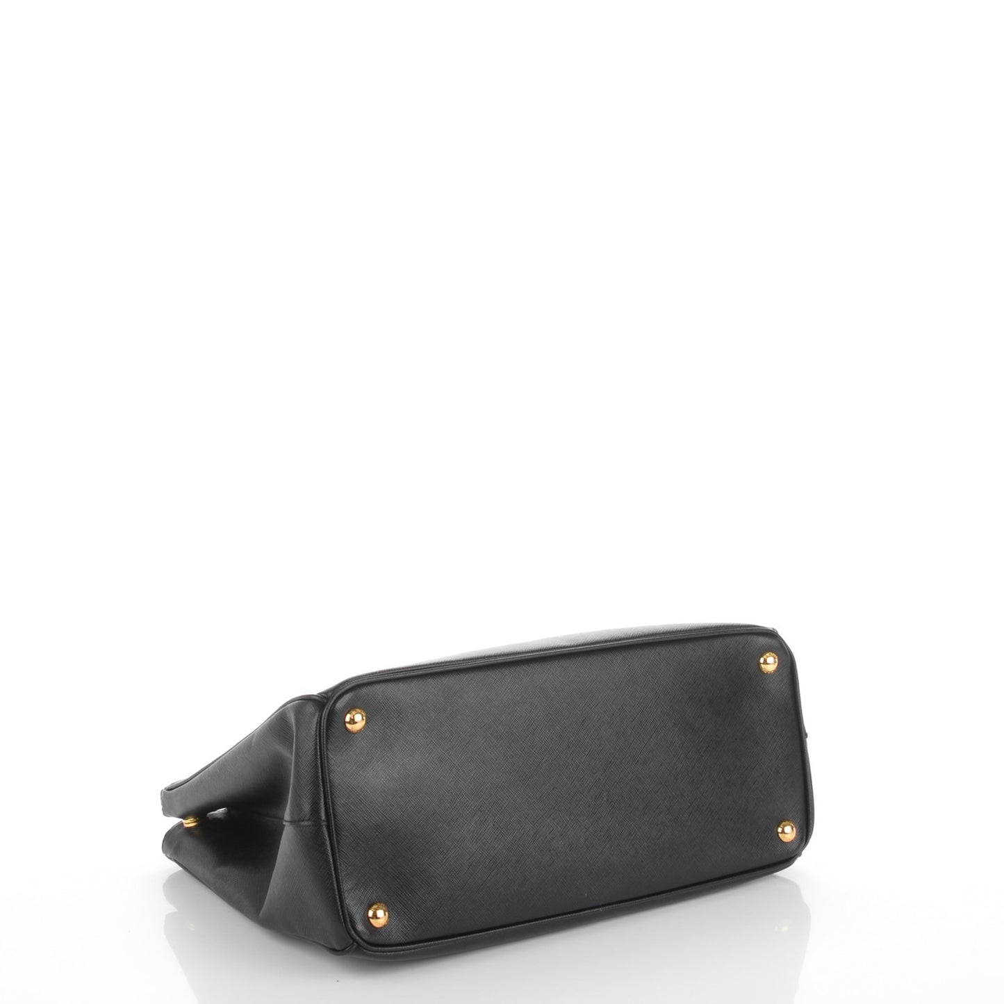 Saffiano Medium Galleria Double Zip Tote Black