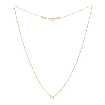 Tiffany 18K Yellow Gold Diamond .17ct Elsa Peretti Diamonds by the Yard Pendant Necklace 2 of 3