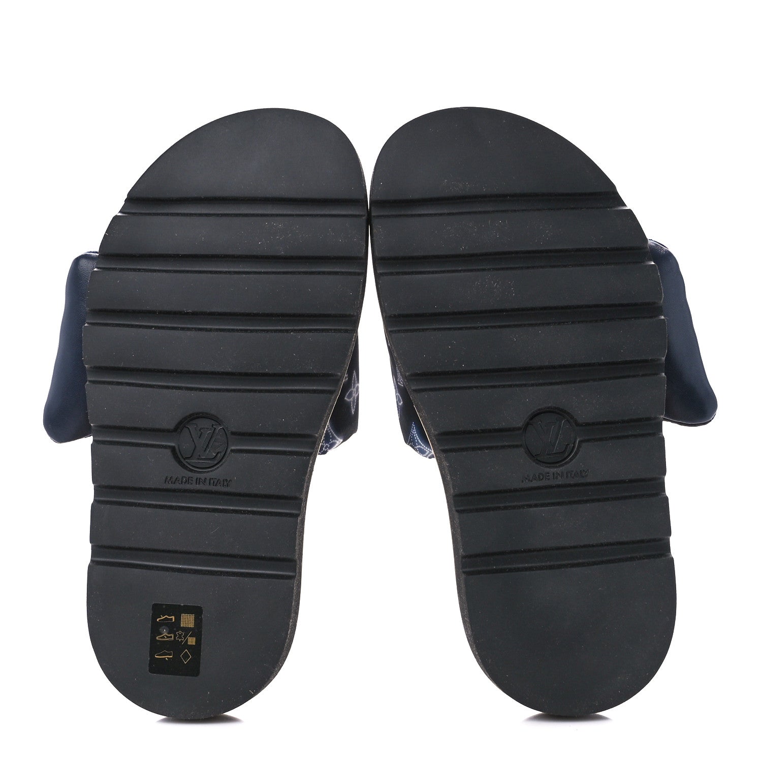 Louis Vuitton Nylon Monogram Womens Pool Pillow Comfort Mules 35 Navy Blue 5 of 9