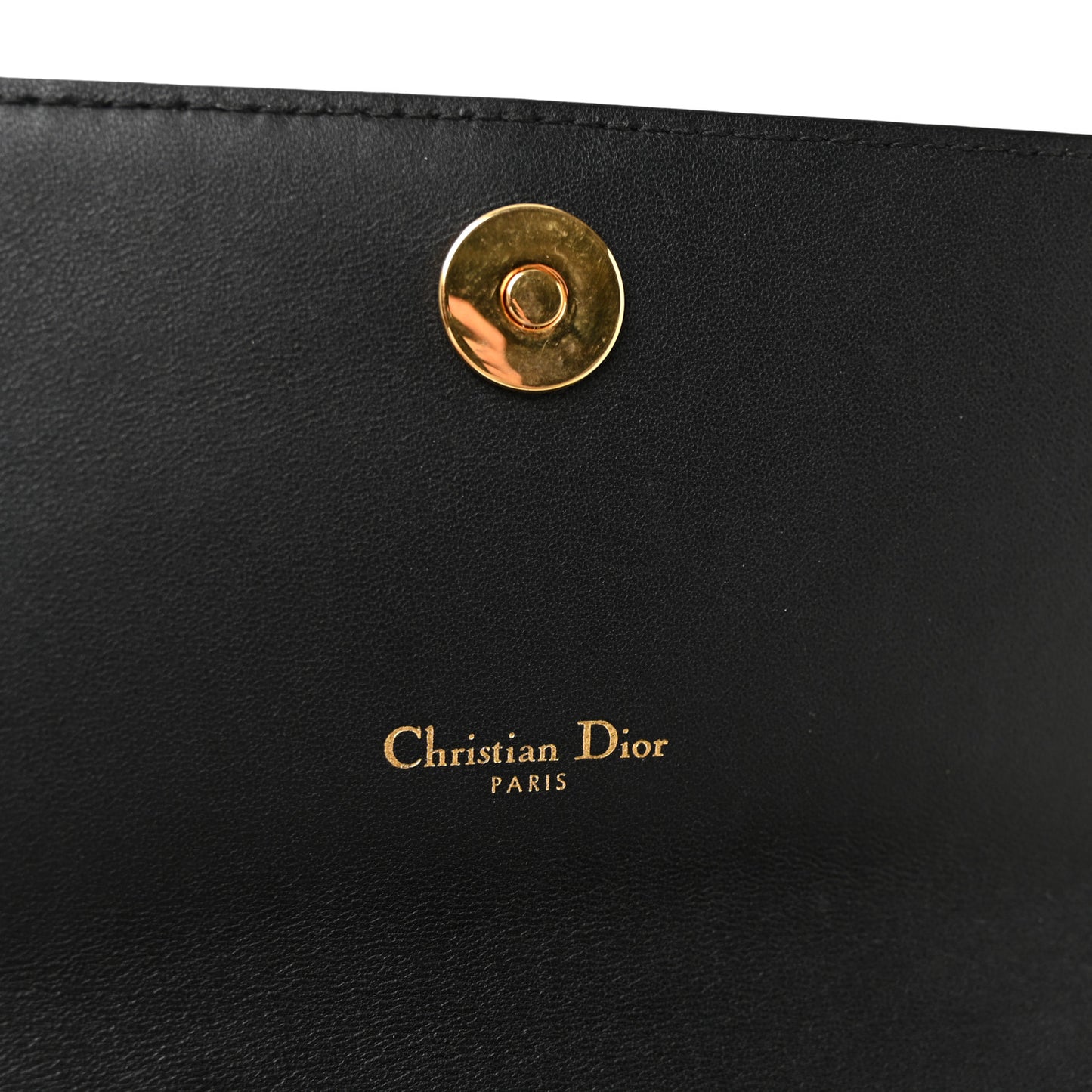 Supple Calfskin Caro Pouch with Chain Black