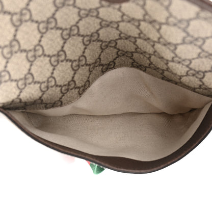 Gucci GG Supreme Monogram Web Small Neo Vintage Double Flap Messenger Bag Beige New Acero 5 of 14