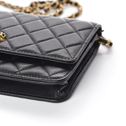 Chanel Lambskin Quilted Infinity Wallet On Chain WOC Black 14 of 15