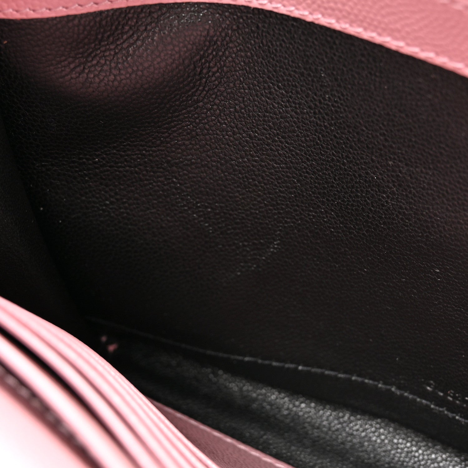 Saint Laurent Grain De Poudre Matelasse Chevron Monogram Chain Wallet Tender Pink 13 of 13