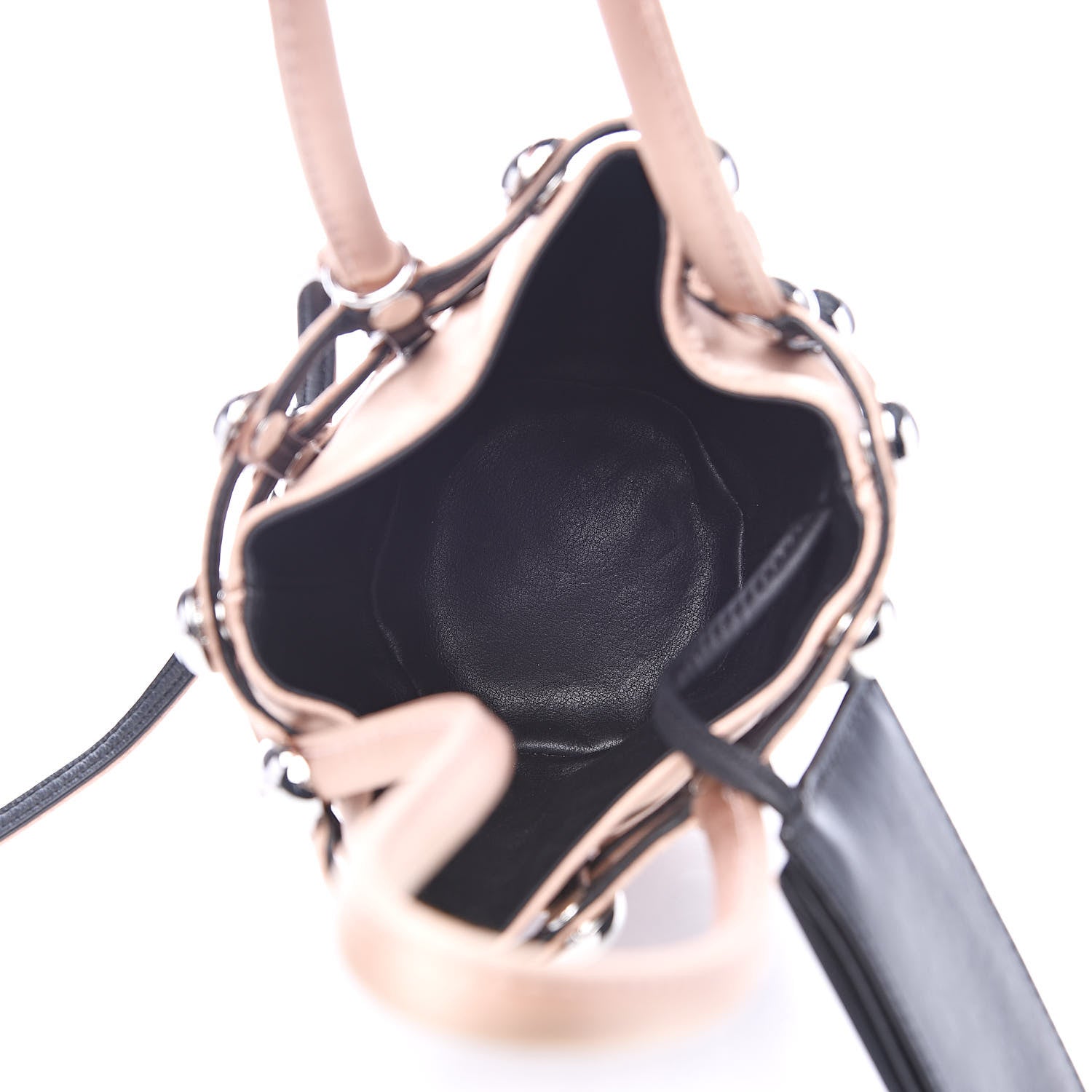 Alexander Wang Satin Embellished Mini Roxy Bucket Bag Nude 5 of 9