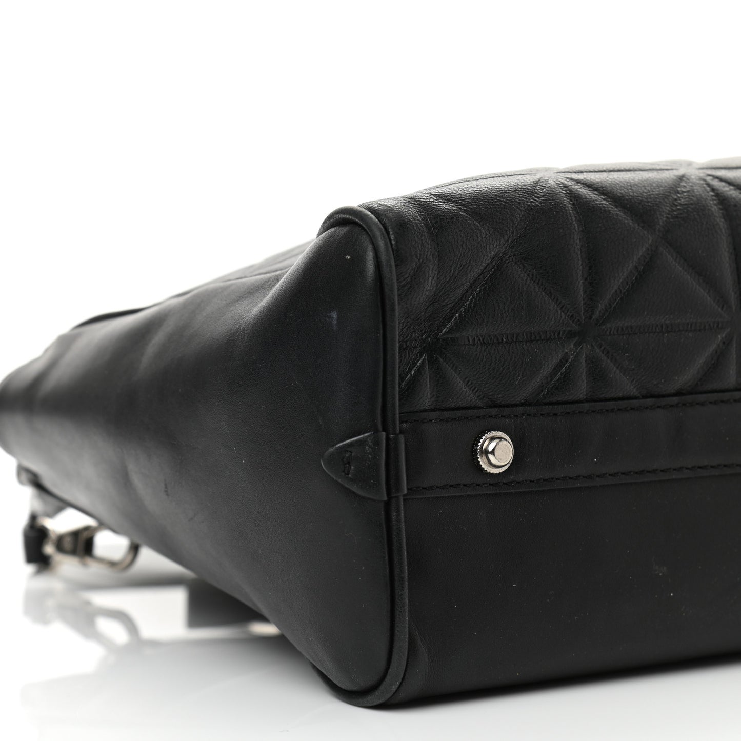 Calfskin Quilted Small Ryder Satchel Black