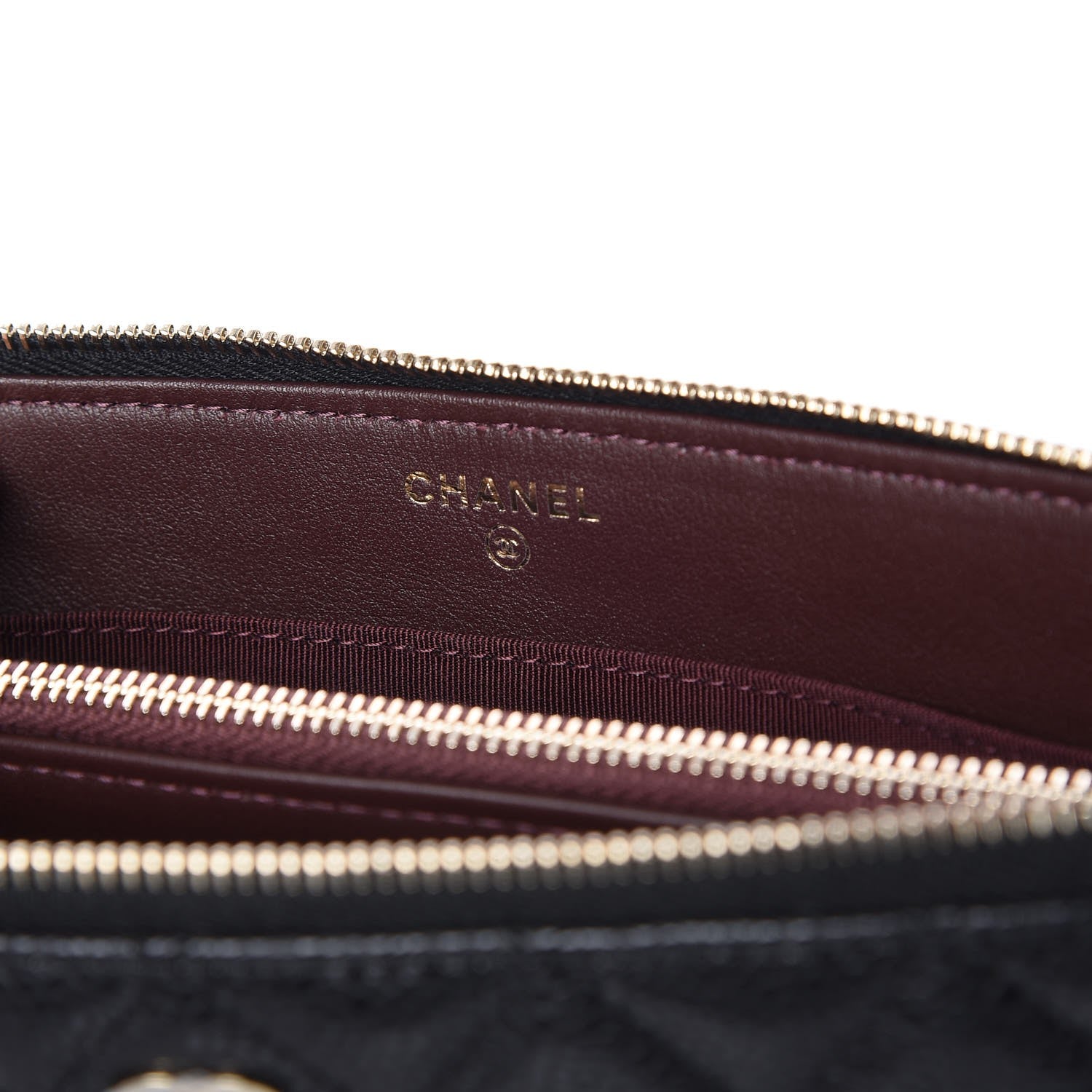 Chanel Caviar Quilted Large Zipped Clutch Black 6 of 9