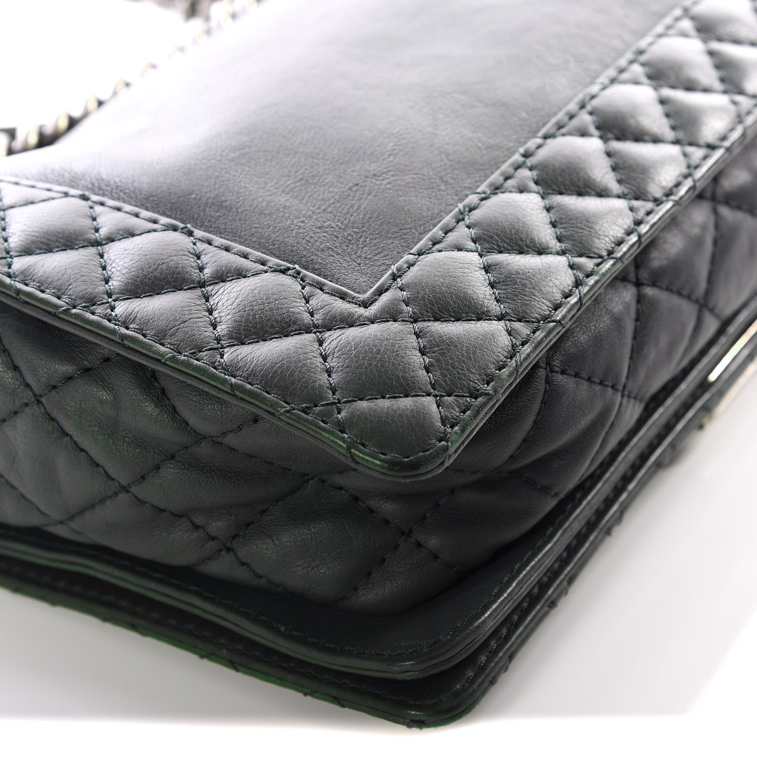 Chanel Calfskin Medium Boy Reverso Flap Dark Green 7 of 11