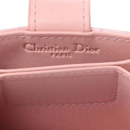 Christian Dior Patent Cannage Lady Dior 5-Gusset Card Holder Pink 6 of 9