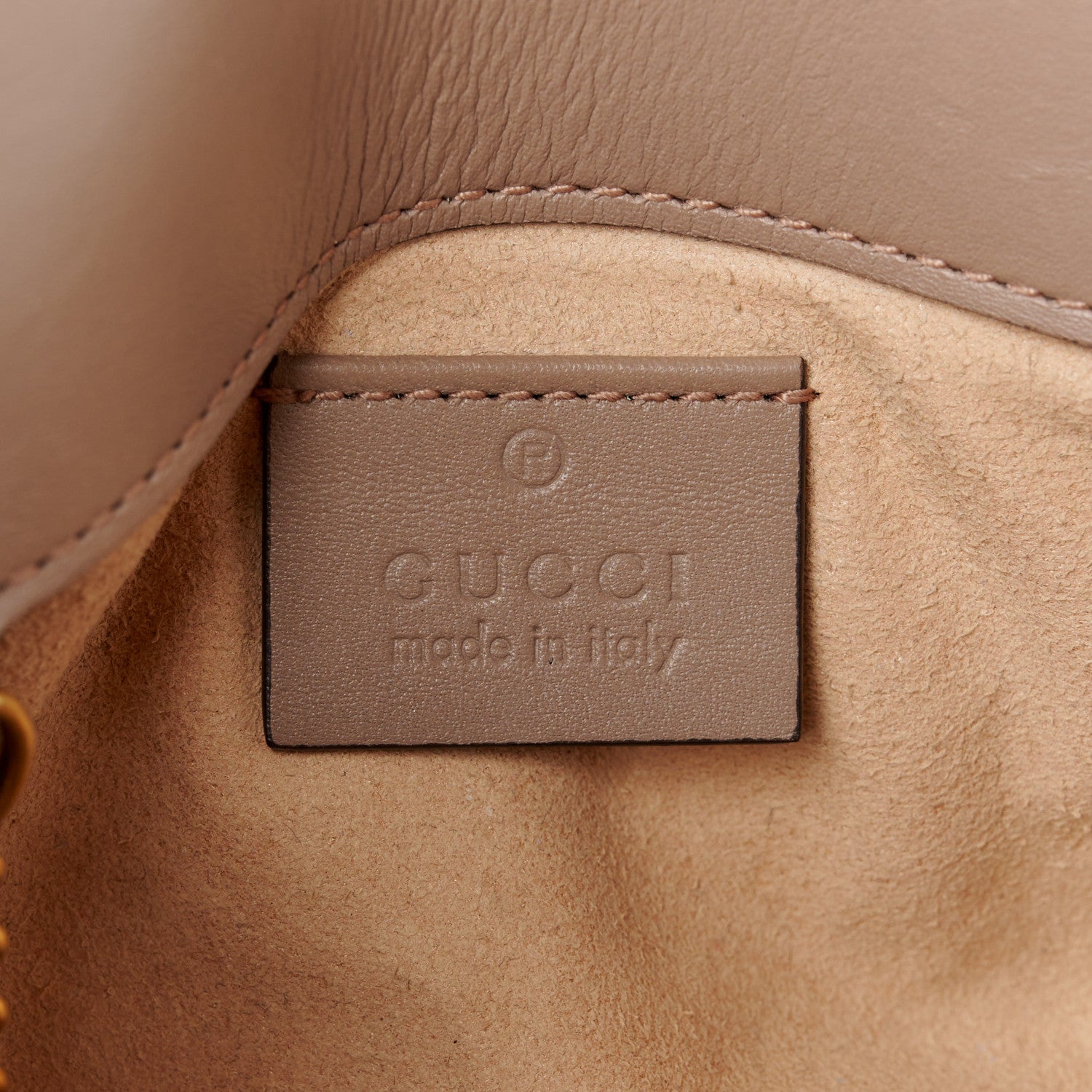 Gucci Calfskin Matelasse Super Mini GG Marmont Shoulder Bag Porcelain Rose 6 of 11