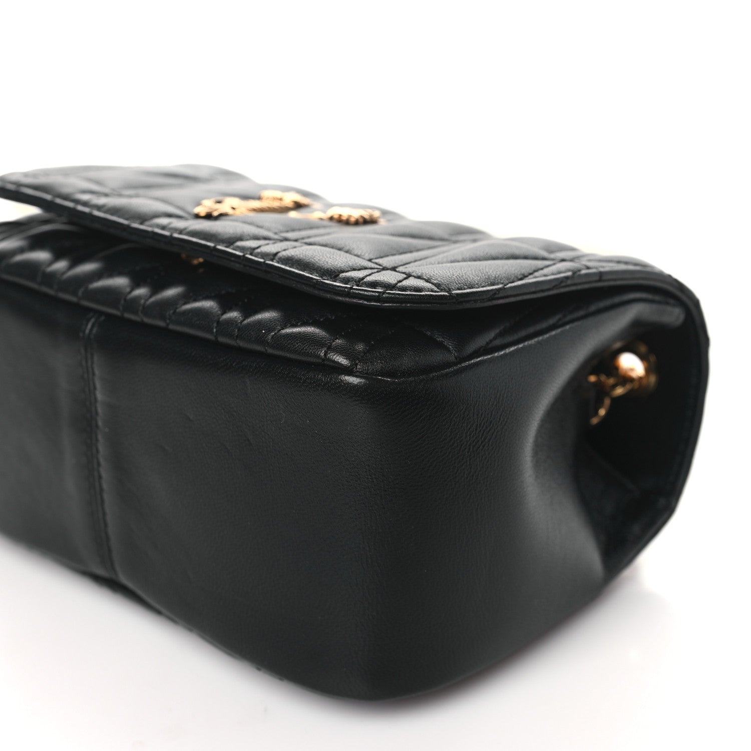 Versace Nappa Quilted Virtus Bag Black 9 of 9