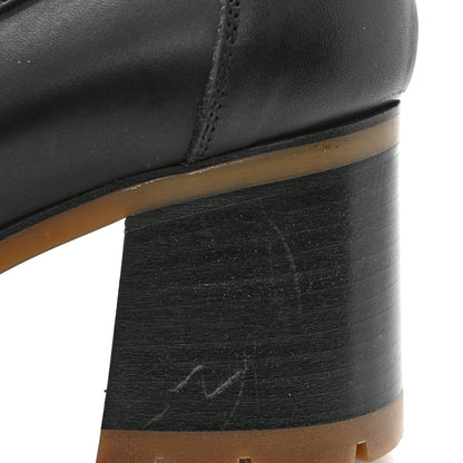 Hermes Calfskin Womens Foch 60 Pump 38 Black 10 of 11