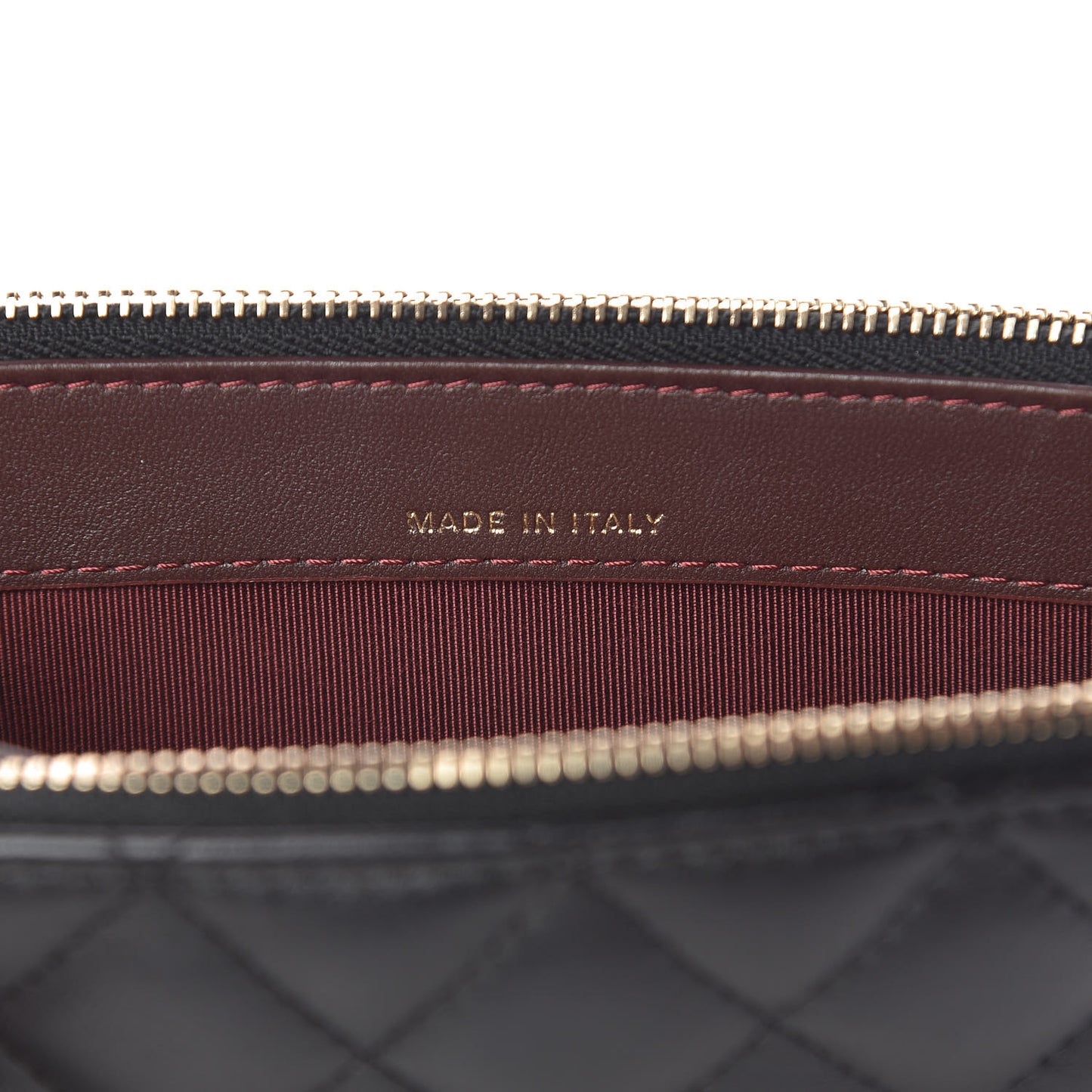 Lambskin Quilted Small Clutch With Chain Black